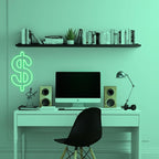 Dollar Neon Sign Money Neon Signs for Wall Decor Dollar Sign Decorations Dollars Money Obsessed Decorations LED Green Light for Bar Bedroom Party Love Money Wall Decoration, 11.9" x 7"