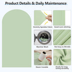 HEMMOTOP Green Arch Cover, 7.2 ft Spandex Wedding Balloon Arch Covers Stretchy Backdrop, Round Top Photo Stand Cover for Birthday, Baby Shower, Party, Reusable Double-Sided (Matcha Green, 7.2 ft)