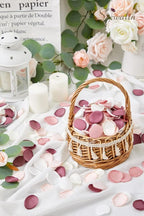 Serwalin 500Pcs Silk Pink Rose Petals Flower Petals for Weddings Proposal Peach Pink Petals for Flower Girl Basket Wedding Aisle Table Runner Bridal Shower Party Table Decor (5 Color Mixes)