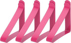 uxcell 4 Pack Tablecloth Clips, Stainless Steel Table Cloth Cover Clamps, 2.56" x 2.68" Windproof Holder Clips for Home Party Picnic Wedding Camping Dining Tables, Rose Red