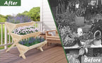 3 Tiers Wooden Vertical Raised Garden Bed with Legs,Planter Raised Beds Kit for Flowers Herbs Vegetables, Natural