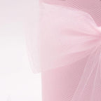 Light Pink Tulle Fabric Rolls 6 Inch by 200 Yards (600 feet) Fabric Spool Tulle Ribbon for DIY Light Pink Tutu Bow Baby Shower Birthday Party Wedding Decorations Craft Supplies
