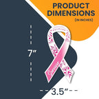 Magnet Me Up Breast Cancer Awareness Pink Mandala Survivor Ribbon Magnet Decal, 3.5x7 Inches, Automotive Magnet for Car Truck SUV, Celebration of Strength, Admiring Survivors, Crafted in USA