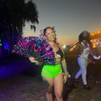 Kandies World UV Reactive Custom Festival Folding Hand Fan - Unique Designs, Made of Bamboo, Clacking Sound, Lightweight - Perfect Rave and Festival Accessory!