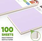 Soucolor 9" x 12" Sketch Book, Christmas Gifts for Women, Birthday Gifts for Women, Thank You Gifts, Stocking Stuffers, 2 Packs 100-Sheets Each (68lb/100gsm) Drawing Pad for Teens Girls