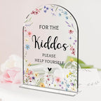 Wedding Sign，For The Kiddos Wedding Sign, Weddings Supplies 5x7 Inch, Kids Wedding Activities Acrylic Plaque, Please Help Yourself Sign, Wedding Signs for Ceremony And Reception decorative-signs184