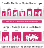 ShiDianYi Hot Pink Sequin Backdrop 6FTX8FT - Rod Pocket Photography Background for Birthday Party Wedding Baby Shower Photo Booth Decor