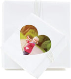 Andaz Press Bulk Photo Personalized Gift and Party Favors Collection, Heart Label Stickers, Custom Photo, 75-pack