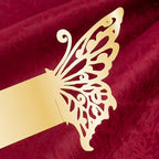 150PCS Butterfly Napkin Rings for Luxury Banquet Style, Reusable Paper Napkin Holders for Wedding Banquet Dinner Table Decor, and Catering Party Services (Gold)
