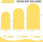 7.2FT Yellow Arch Backdrop Cover - Polyester Fitted Wedding Arch Stand Covers Round Top Chiara Arch Backdrop Cover for Birthday Party Banquet Photo Background Decoration