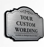 Custom Decorative Aluminum Signs - Personalized Driveway Signs, Waterproof, Made in USA - Metallic Silver, 12x8 inches
