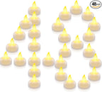 Homemory 48 Pack Waterproof Flameless Floating Tealights, Battery Flickering LED Tea Lights Candles - Wedding, Party, Centerpiece, Pool & SPA (Warm White)