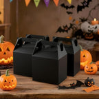 XAGLVV 12 Pack Black Party Favor Boxes (7x3.5x6.6 Inch) - Goodie Gift Boxes for Birthday, Wedding, Baby Shower