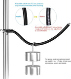 Gooseneck Microphone Stand,19.69" Flexible Adjustable Arm Super Crab Clamp Mic Clip 3/8"-16 to 5/8"-27 Adapter Mount,Compatible with Shure/Fifine / AT2020 / Pyle/Blue Snowball/Razer