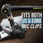 Shure by Gator Deluxe Articulating Desktop Podcasting Mic Boom Arm with Cable Management Channel; (SH-BROADCAST1)