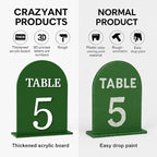 Arch Wedding Table Numbers 1-10 with Stands, 5" X 7" Double Sided Acrylic Wedding Sign Holders, Durable Non-Fading Table Number for Wedding Reception, Events, and Centerpieces