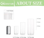 Glasseam Cylinder Vases Set of 12, Hurricane Candle Holder Clear Different Sizes, Modern Glass Cylinder Vase, Glass Vases for Centerpieces for Home Decor Wedding Centerpieces, Events, 4''+ 6''+7.8''