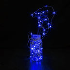 CYLAPEX 6 Pack Blue Fairy Lights Battery Operated Fairy String Lights Firefly Lights LED Starry String Lights 3.3ft 20 LEDs Silvery Copper Wire for Christmas DIY Decoration Costume Wedding Party