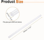 HARFINGTON 10pcs Hot Glue Sticks 0.43" Dia x 11.81" Long EVA Mini Hot Melt Adhesive Glue Stick for Hot Melt Gun Wood Plastic Glass Flowers Fabrics Foam, Clear