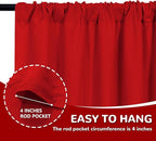MEETSKY Red Backdrop Curtains for Party Valentine's Day Arch Stage Wedding Ceremony Red Curtains Fabric Photography Backdrop Drapes for BBirthday Party Baby Shower Christmas, 5ft x 7ft, 2 Panels