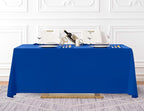 Surmente Blue Tablecloth 90 x 132-inch Rectangular Polyester Table Cloth for Weddings, Banquets, or Restaurants