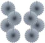 Gray Party Decorations,Wedding Decorations for Party Events Accessories,Anniversary Decorations,Birthday Decorations for Men,12in Hanging Paper Fans 30 Color DIY Set(Gray)