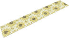 Chrysanthemum Vintage Floral Table Runner, Elegant Grunge Gray Sunflower Spring Summer Elegant Pattern Artichokes Flower Table Runner for Party Kitchen Dining Living Room Decor, 13x70 Inch