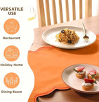 Folkulture Table Runners | Fall Table Runner 108 inches Long | 100% Cotton Table Runner for Fall Decor or Boho Decor | Orange Table Runners for Dining Room | Thanksgiving Decorations for Home