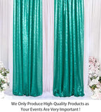 ShinyBeauty Sequin Backdrop Curtains 4 Panels Teal 2FTx8FT Sequin Fabric Photo Backdrop Curtains Teal Glitter Curtains for Party Baby Shower Backdrop Backgrounds