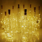 Wine Bottle Cork Lights 15Pack 10 LED/ 40 Inches Battery Operated Cork Shape Copper Wire Colorful Fairy Mini String Lights for Party Christmas Halloween Wedding Decoration (Warm White)