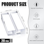 Blulu 20 Pieces Acrylic Place Card Holders 2 Inch Clear Stands Base with 3 mm Card Slot Numbers Display Table Sign for Wedding Exhibition Office Cafe Restaurant Photo Menu Meeting Table Decorations