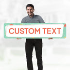 Custom Sign, Custom Street Sign, 11 Font Colors, 13 Font Styles, 4 Hole Options, 22 Sizes, 12x48 Inches, Rust Free DiBound, Fade Resistant, Made in USA by My Sign Center (Mid-Century Modern 2)