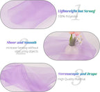 Crystal Organza Fabric Tulle 11 Inch by 50 Yards Sheer Tulle Rolls for DIY Craft Wedding Party Baby Shower Decor Gift Wrapping Party Supplies (Purple)