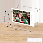 4x6 Picture Frames, Acrylic Fridge Magnetic Photo Frames Transparency Double Sided Picture Display for Refrigerator/Locker/Wall, Colorful 6 Pack