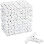 Juvale Wooden Clothespins - Outdoor Drying & Heavy-Duty Clothes Pins - White Clothespins for Home Decor & Photo Clips - Craft Projects & Wood Clips - Pack of 100, White, 4 in