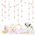Rose-Gold Pink-White Birthday Party-Decorations Streamers - 52Ft Baby Bridal Shower Hanging Paper Garland Banner,Bachelorette Wedding Engagement Christmas Supplies Backdrop Graduation Decor Hugtmr