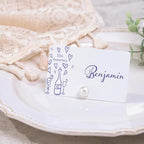 UNIQOOO 12Pcs Decorative Pearl Place Card Holders Bulk, Elegant Ivory Name Card Stands Set, for Wedding Table Place Cards, Dessert Table Decor, Retail Shop, Business Card, Name Tag, Party Food Signs