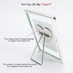 Silver Floating Frame (4"x6",Vertical) with Romantic Heart, For Picture Sizes 3x5, 2x3,1x2, Tabletop Photo Frame, Classy Gift For Festival, Home or Wedding…