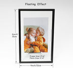 Black Floating Frame (4"x6",Vertical) with Romantic Heart, For Picture Sizes 3x5, 2x3,1x2, Tabletop Shelf Photo Frame, Classy Gift For Festival, Home or Wedding…