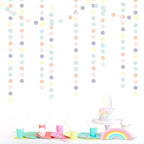 Pastel Rainbow Birthday Party-Decorations Streamers - 52FT Yellow Blue Mint Pink Purple Hanging Paper Garland Banner,Birthday Baby Bridal Shower Bachelorette Engagement Supplies Backdrop Decor Hugtmr