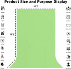 Light Green Backdrop for Photography 6x9ft Zoom Screen Meeting, Game Live Studio Shooting Props High Density Fabric