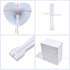 12 Packs Decorative Paper Folding Hand Fans Handheld,Silver Heart Foldable Wedding Fans Chinese and Japanese Fans Bulk for Bridal Guest Church Party Favors Dancing Birthday DIY