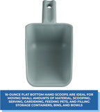 Vikan Remco 630088 Color-Coded Plastic Hand Scoop - BPA-Free Food-Safe Kitchen Utensils, Restaurant and Food Service Supplies, 16 oz, Gray