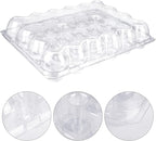 TWOWYHI 24 Counts x 10 Sets Cupcake Containers Cupcake Boxes Plastic Cupcakes Carrier Holders for Clear Plastic Disposable Cupcakes Container with Detachable Tall Lid