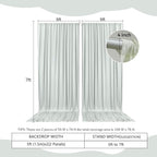 2 Panels Silver Backdrop Curtain, 10 x 7 Feet Background Curtains for Parties, Weddings, Baby Showers, Bachelorette Halloween, Christmas Birthday Party Photoshoot Backdrop Curtains Decorations