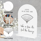 Wedding Fan Signage Take A Fan Sign for Wedding Engagement Ceremony Reception wedding fan Acrylic sign for Table Desk