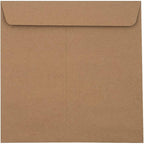 LUXPaper Square Invitation Envelopes | Peel & Press | 8" x 8" | Grocery Bag Brown | 70lb. Text | 50 Qty