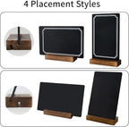 Small Chalkboard Sign with Stand, 8x5'' Table Top Double-Sided Mini Board With Wooden Base for Food Messages, Restaurant, Bar, Party, Store Decoration (1 Pack)