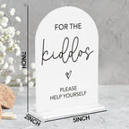 For The Kiddos Wedding Sign Please Help Yourself Sign for Wedding Engagement Ceremony Reception wedding Kiddos Acrylic sign for Table Desk