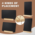 SELEAD Small Chalkboard Words Sign - 2 Pack 8x12 Inch Tabletop Decorative Chalk Board with Wooden Stand, Double-Sided Erasable Message Menu Board for Food, Store, Business, Wedding